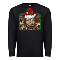 Black Christmas background baby calf Premium Sweatshirt - BarkalooDesign