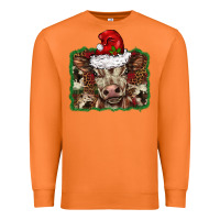 Carrot Christmas background baby calf Premium Sweatshirt - BarkalooDesign