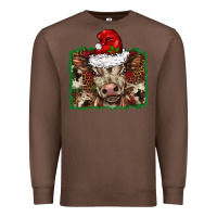 Chestnut Christmas background baby calf Premium Sweatshirt - BarkalooDesign