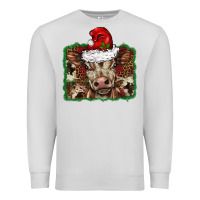 Dove Grey Christmas background baby calf Premium Sweatshirt - BarkalooDesign