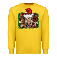 Lemon Christmas background baby calf Premium Sweatshirt - BarkalooDesign