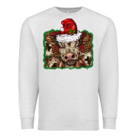 Oatmeal Heather Christmas background baby calf Premium Sweatshirt - BarkalooDesign