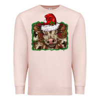 Pale Pink Christmas background baby calf Premium Sweatshirt - BarkalooDesign