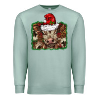 Seafoam Christmas background baby calf Premium Sweatshirt - BarkalooDesign
