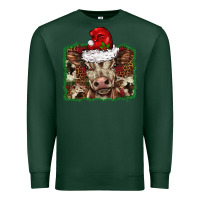 Sports Green Christmas background baby calf Premium Sweatshirt - BarkalooDesign