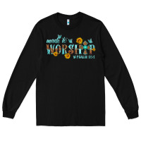 Black made to worship with sunflowers Long Sleeve Tee - HRA Design Shop