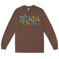 Chestnut made to worship with sunflowers Long Sleeve Tee - HRA Design Shop
