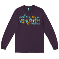Plum made to worship with sunflowers Long Sleeve Tee - HRA Design Shop