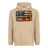 Mushroom christmas american flag background Heavyweight Hoodie - Jasminsmagicworld
