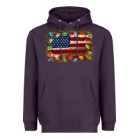 Plum christmas american flag background Heavyweight Hoodie - Jasminsmagicworld