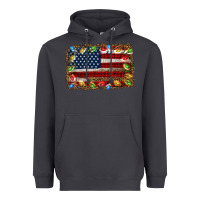 Christmas American Flag Background Heavyweight Hoodie | Teevron