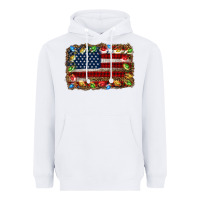 White christmas american flag background Heavyweight Hoodie - Jasminsmagicworld