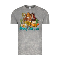 Cloud Rock Happy Fall Y'all Longhorn Cow Vintage Tee - RanaPortraitStore