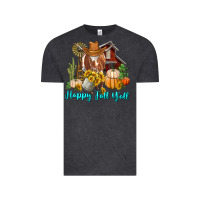 Vintage Black Happy Fall Y'all Longhorn Cow Vintage Tee - RanaPortraitStore