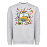 Heather Grey easter school bus Heavyweight Sweatshirt - MaliasSmallBusiness