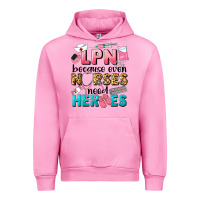 Fuchsia Pink lpn because nurses need heroes Urban Hoodie - LillyAllenDesigns