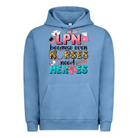Pigment Pebble Blue lpn because nurses need heroes Urban Hoodie - LillyAllenDesigns