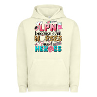 Pigment Pistachio lpn because nurses need heroes Urban Hoodie - LillyAllenDesigns