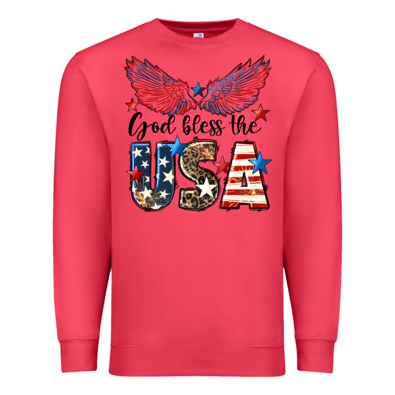 Western God Bless The Usa Premium Sweatshirt by LillyAllenDesigns | Teevron