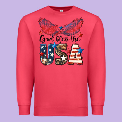 Western God Bless The Usa Premium Sweatshirt Designed By Lillyallendesigns