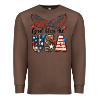 Chestnut Western God Bless The USA Premium Sweatshirt - LillyAllenDesigns