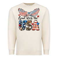 Sandshell Western God Bless The USA Premium Sweatshirt - LillyAllenDesigns