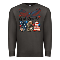 Smoke Western God Bless The USA Premium Sweatshirt - LillyAllenDesigns
