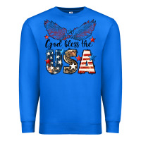 True Royal Western God Bless The USA Premium Sweatshirt - LillyAllenDesigns