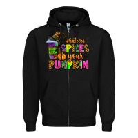 Black whatever spices your pumpkin Zipper Hoodie - AdoDesignShop