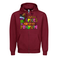 Burgundy whatever spices your pumpkin Zipper Hoodie - AdoDesignShop