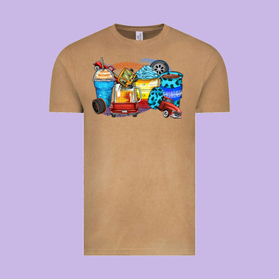 Truck Coffee Cups Vintage Tee Designed By Zillion Design Studio