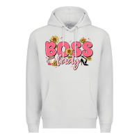Dove Grey boss lady Premium Hoodie - MaliasSmallBusiness