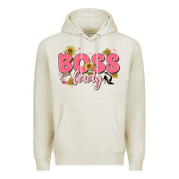 Oatmeal Heather boss lady Premium Hoodie - MaliasSmallBusiness