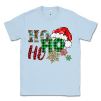 Dusty Blue ho ho ho christmas Classic Tee - BarkalooDesign