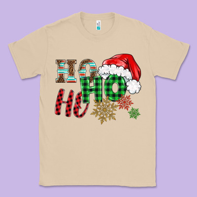 Ho Ho Ho Christmas Classic Tee Designed By Barkaloodesign
