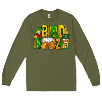 Army Green bad boozy st patricks Long Sleeve Tee - FaDigitalArtStudio