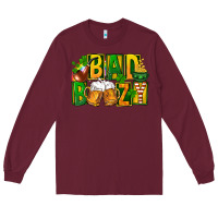 Burgundy bad boozy st patricks Long Sleeve Tee - FaDigitalArtStudio