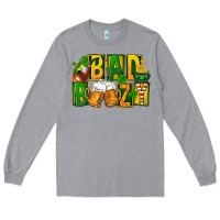 Heather Grey bad boozy st patricks Long Sleeve Tee - FaDigitalArtStudio