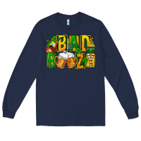 Navy bad boozy st patricks Long Sleeve Tee - FaDigitalArtStudio