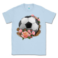 Dusty Blue western soccer with roses Classic Tee - HRA Design Shop