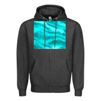 Charcoal Heather turquoise glitter Zipper Hoodie - JahusDesignShop