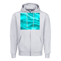 Heather Grey turquoise glitter Zipper Hoodie - JahusDesignShop