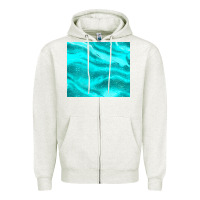 Oatmeal Heather turquoise glitter Zipper Hoodie - JahusDesignShop