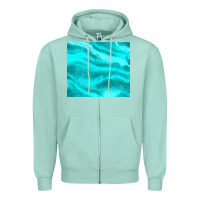 Seafoam turquoise glitter Zipper Hoodie - JahusDesignShop