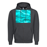 Turquoise Glitter Zipper Hoodie | Teevron