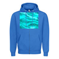 True Royal turquoise glitter Zipper Hoodie - JahusDesignShop