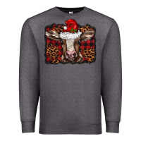 Charcoal Heather Christmas background baby calf Premium Sweatshirt - BarkalooDesign