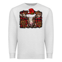 Oatmeal Heather Christmas background baby calf Premium Sweatshirt - BarkalooDesign