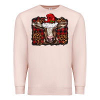Pale Pink Christmas background baby calf Premium Sweatshirt - BarkalooDesign