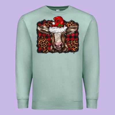 Christmas Background Baby Calf Premium Sweatshirt Designed By Barkaloodesign